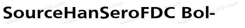 SourceHanSeroFDC Bol字体转换